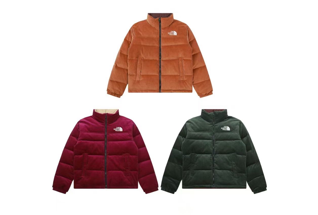 1:1 new limited corduroy double side wear down jacket
