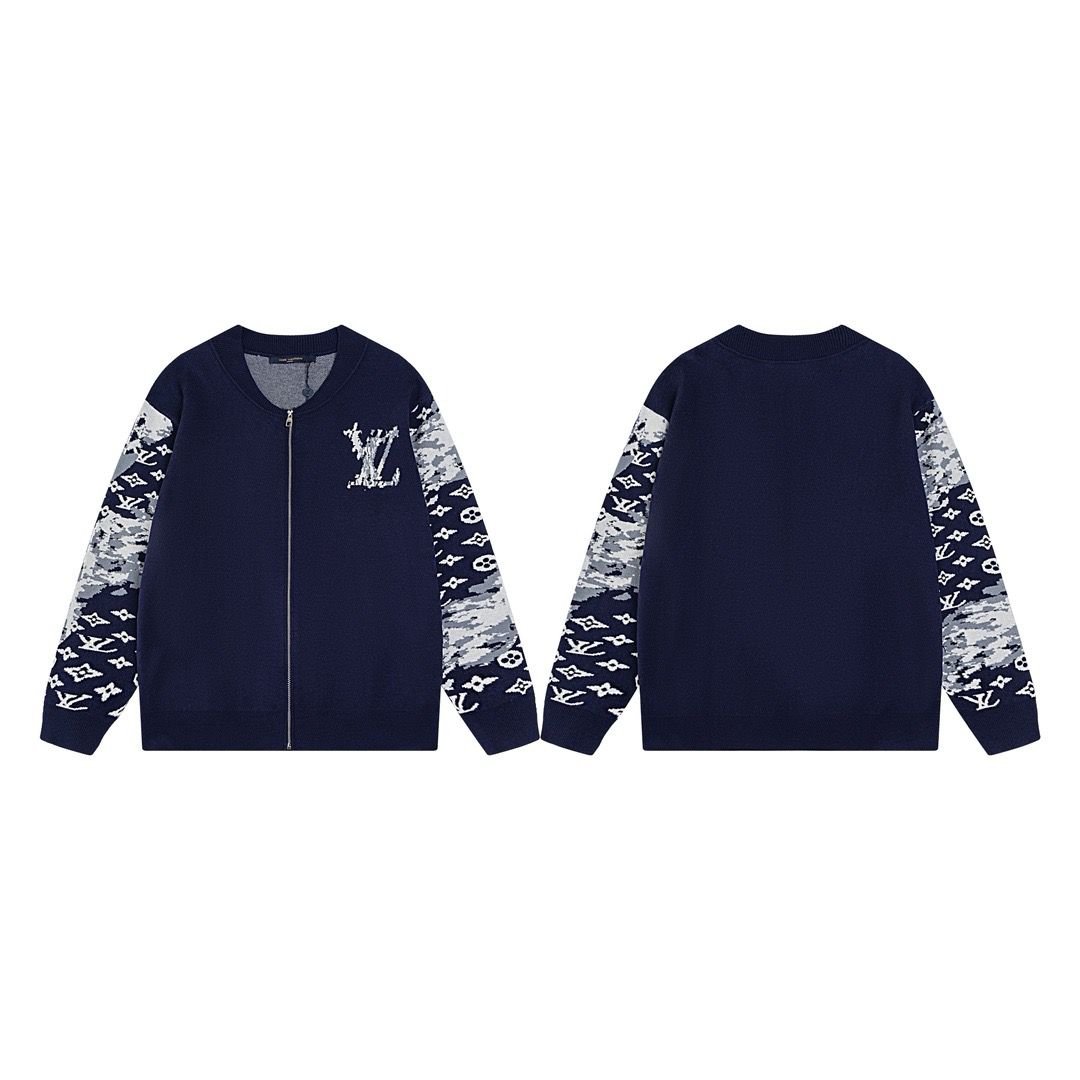 1:1 New camo splicing sweater