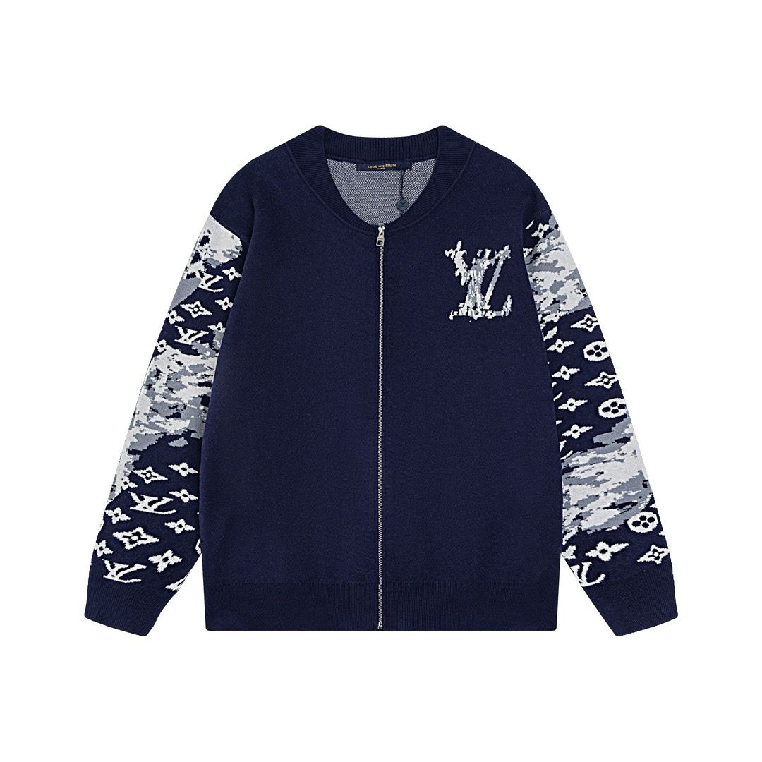 1:1 New camo splicing sweater