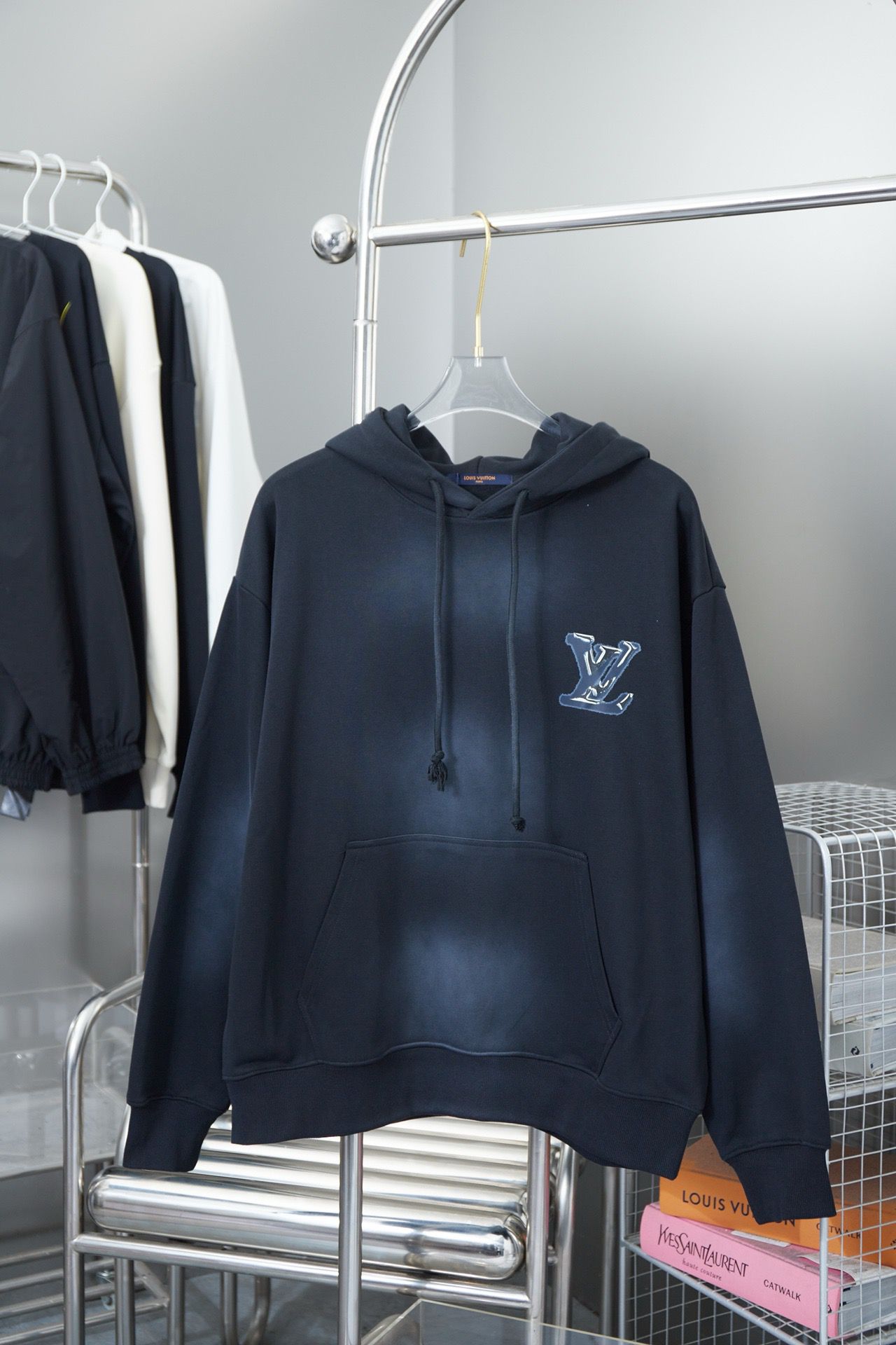 1:1 new washing black hoodie