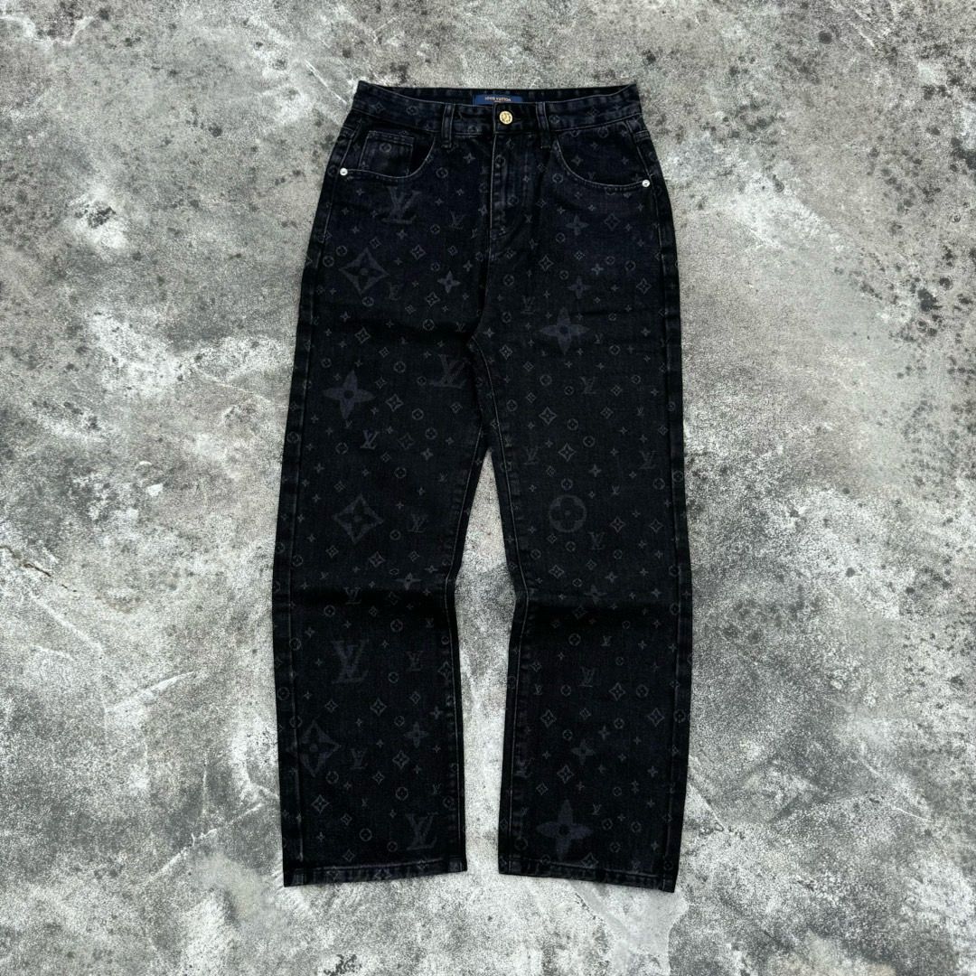 1:1 New full logo print jeans