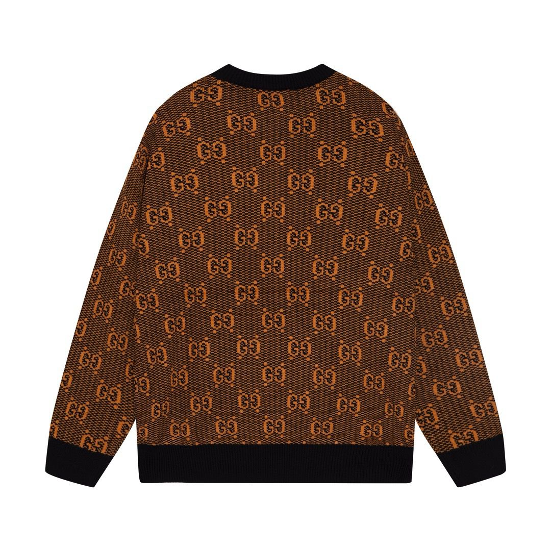 1:1 New brown full logo sweater