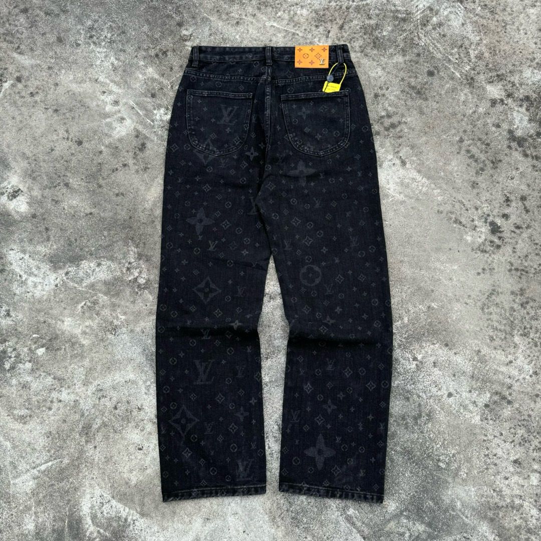 1:1 New full logo print jeans