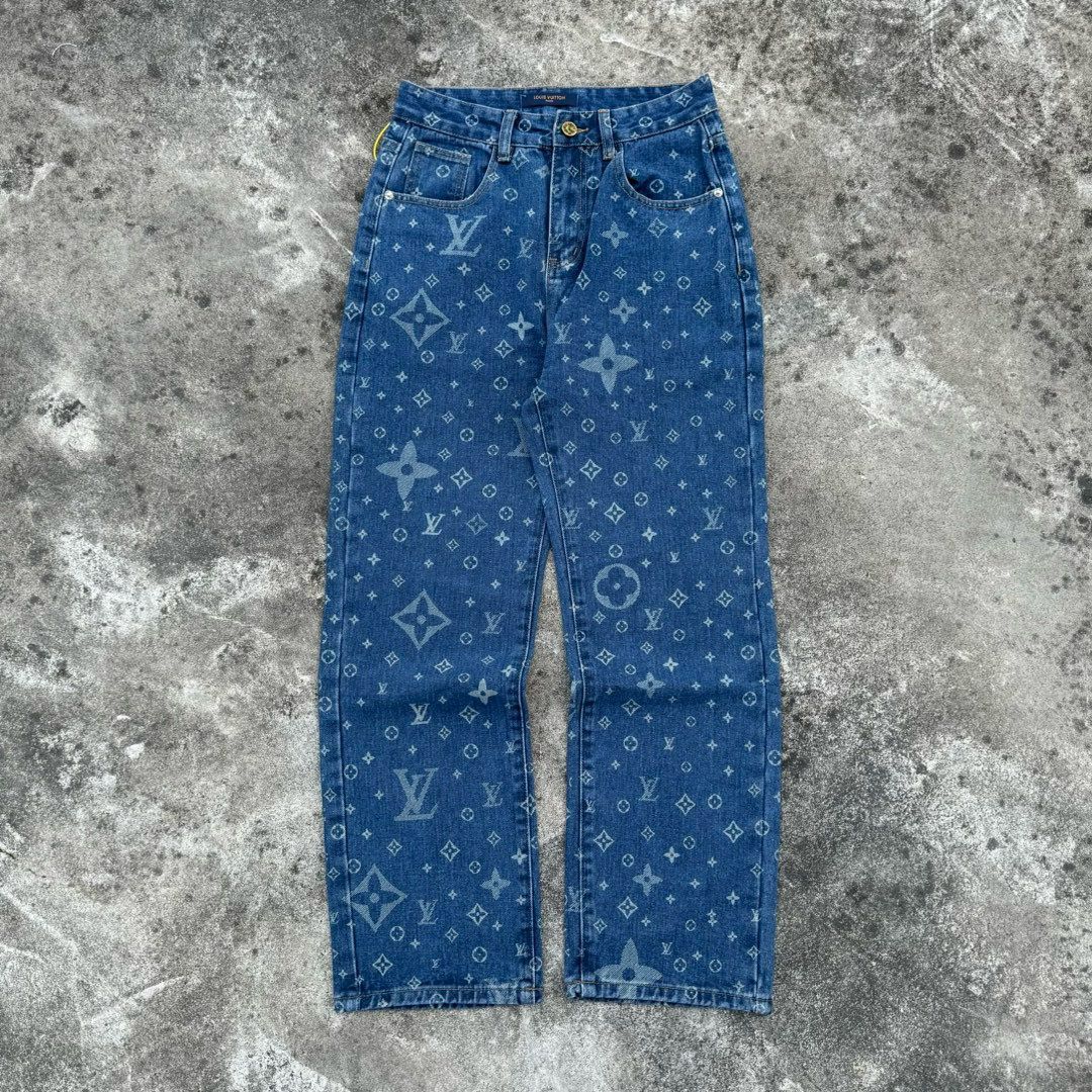 1:1 New dark blue jeans