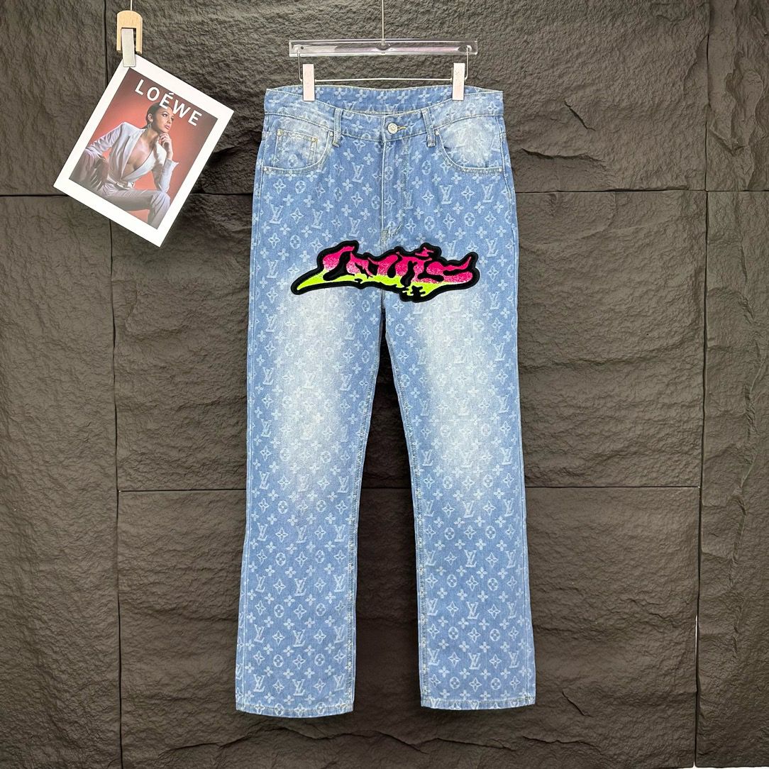 1:1 New full logo jeans