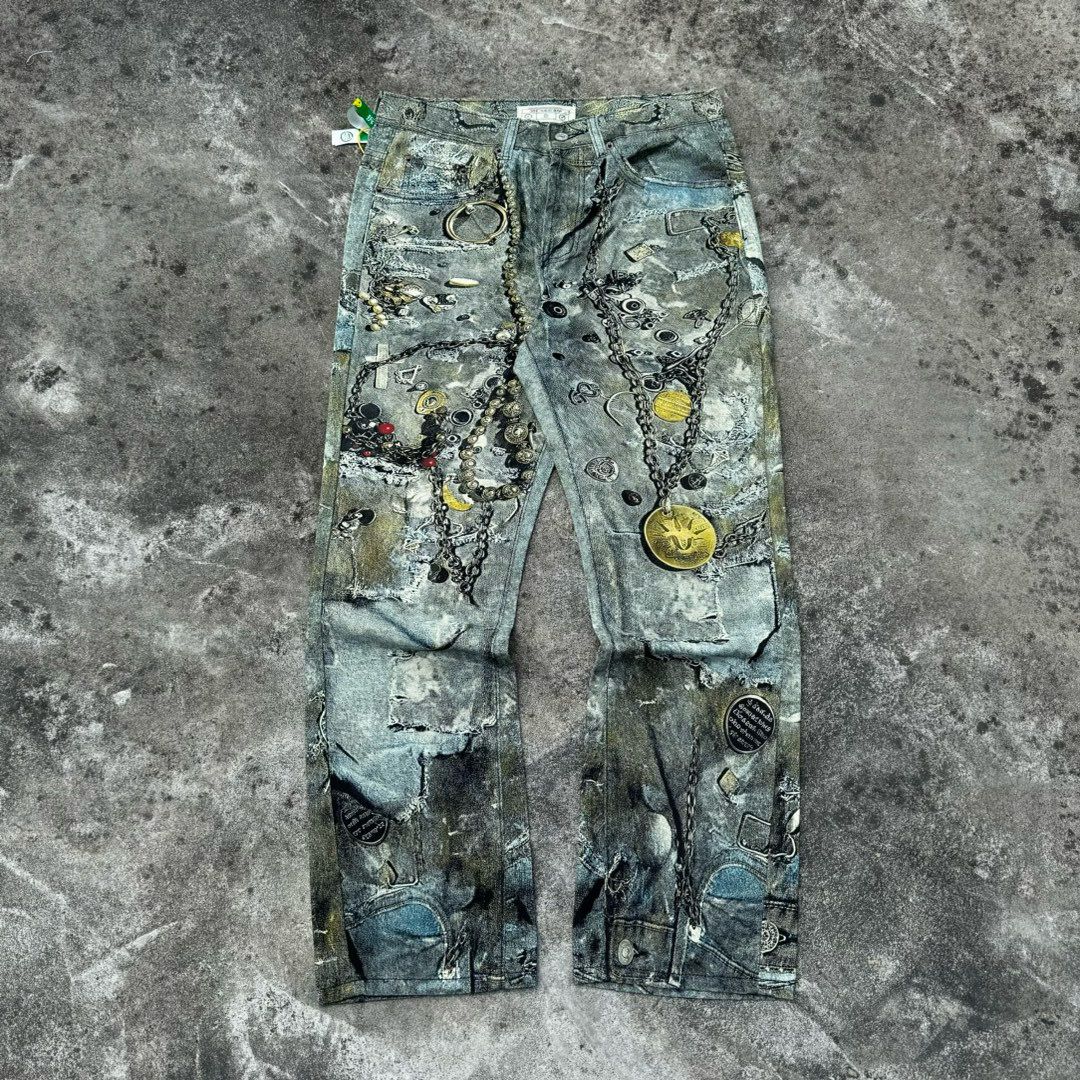1:1 New ripped jeans
