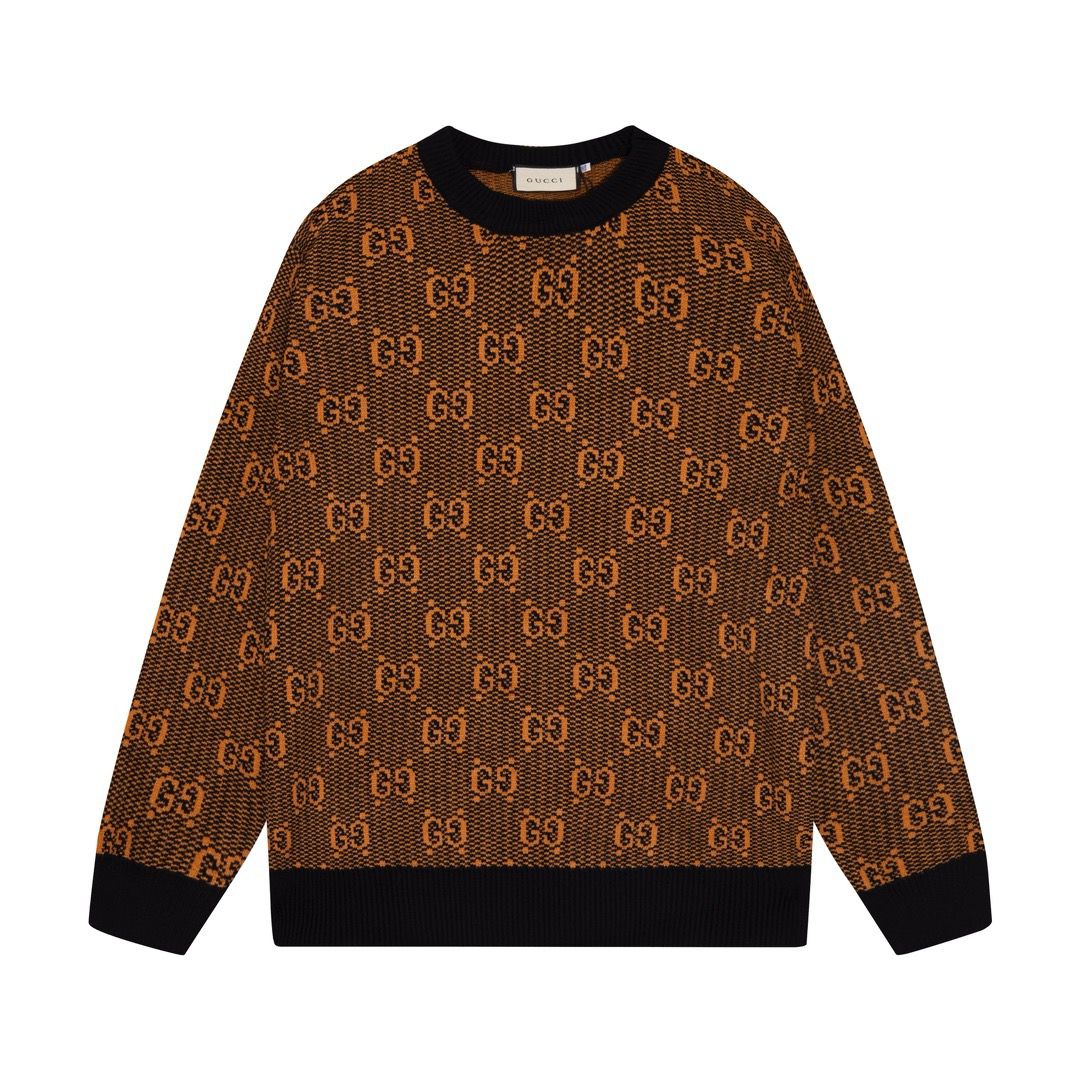 1:1 New brown full logo sweater