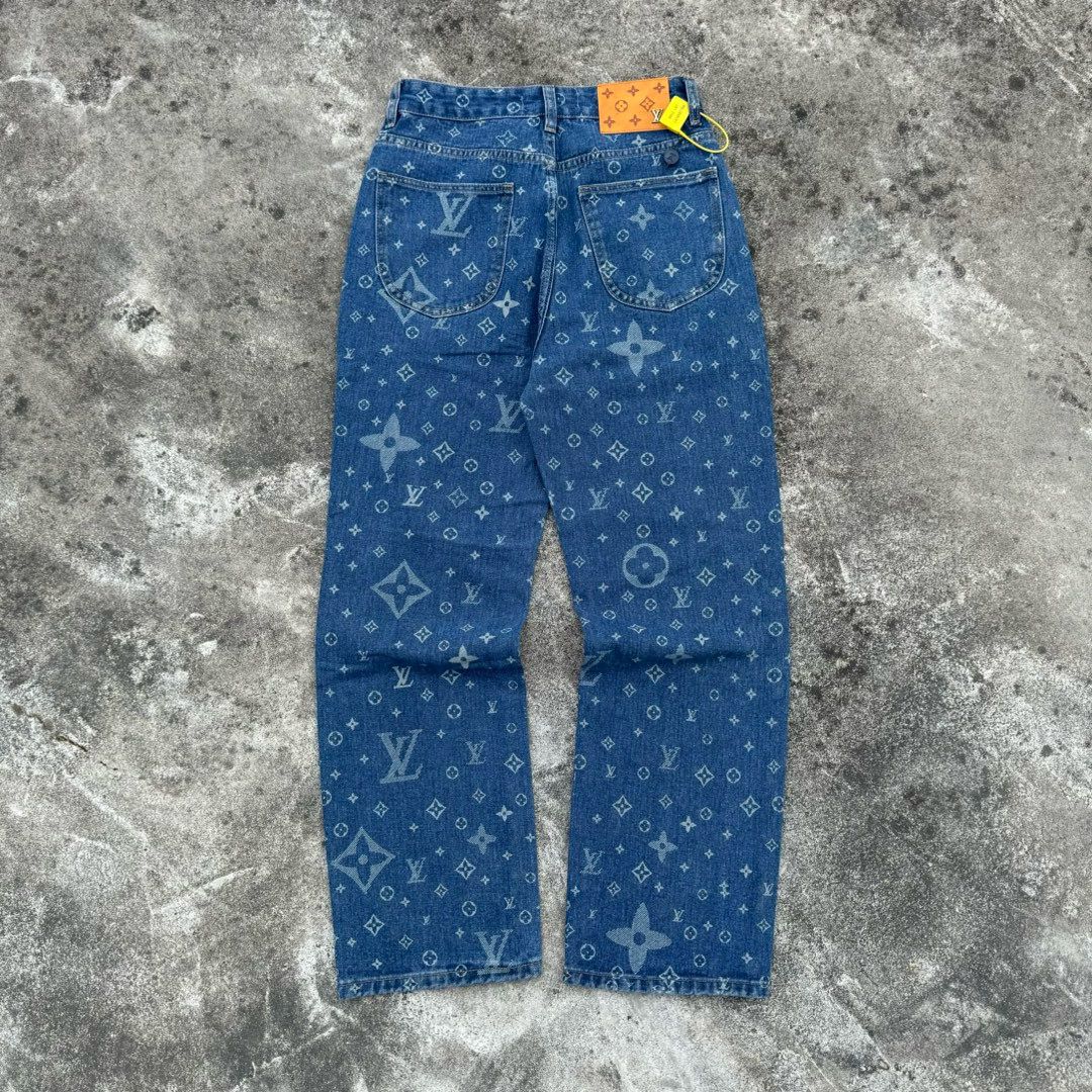 1:1 New dark blue jeans