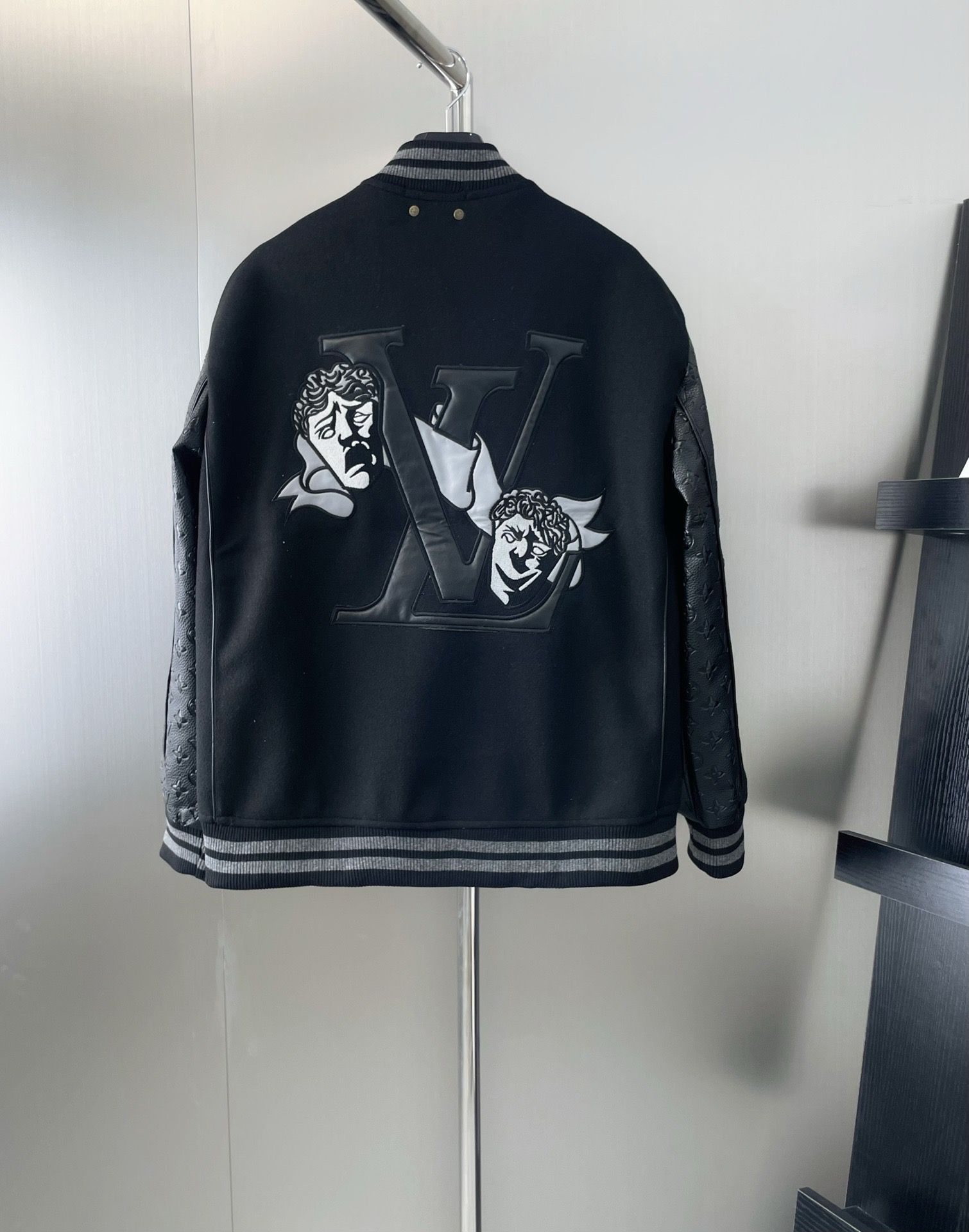 1:1 New leather splicing jacket