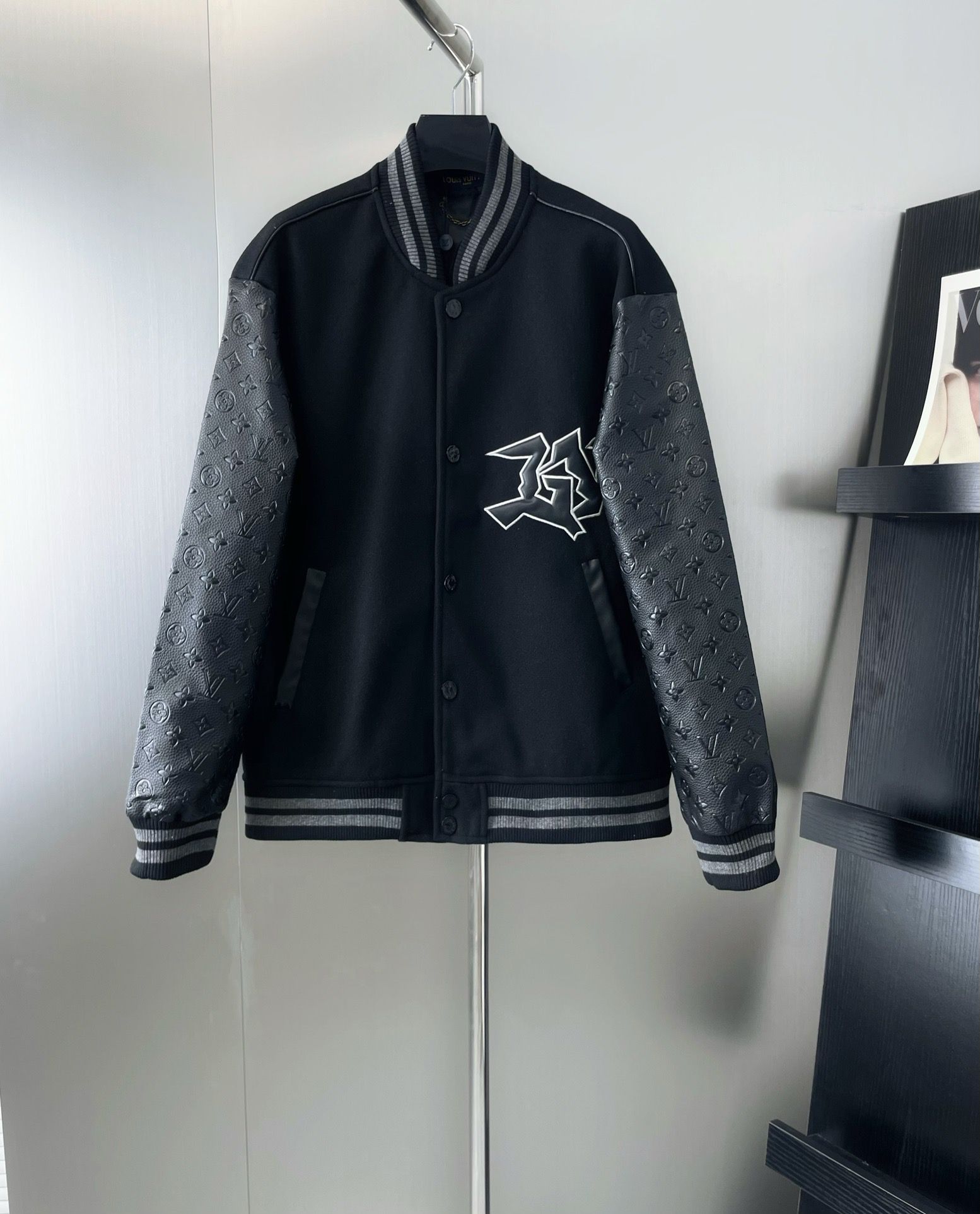 1:1 New leather splicing jacket