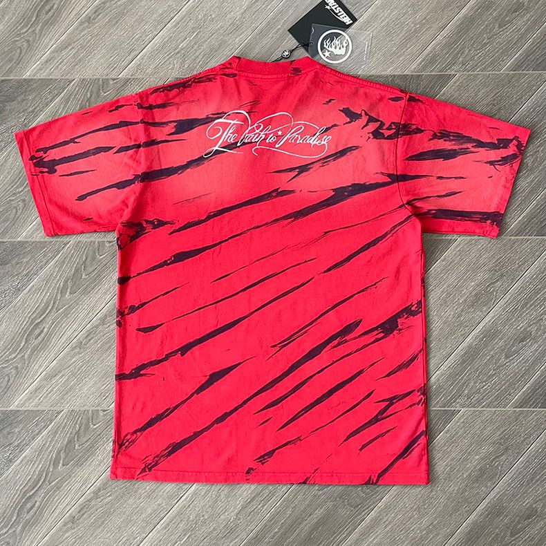 1:1 new red with black stripes tshirt