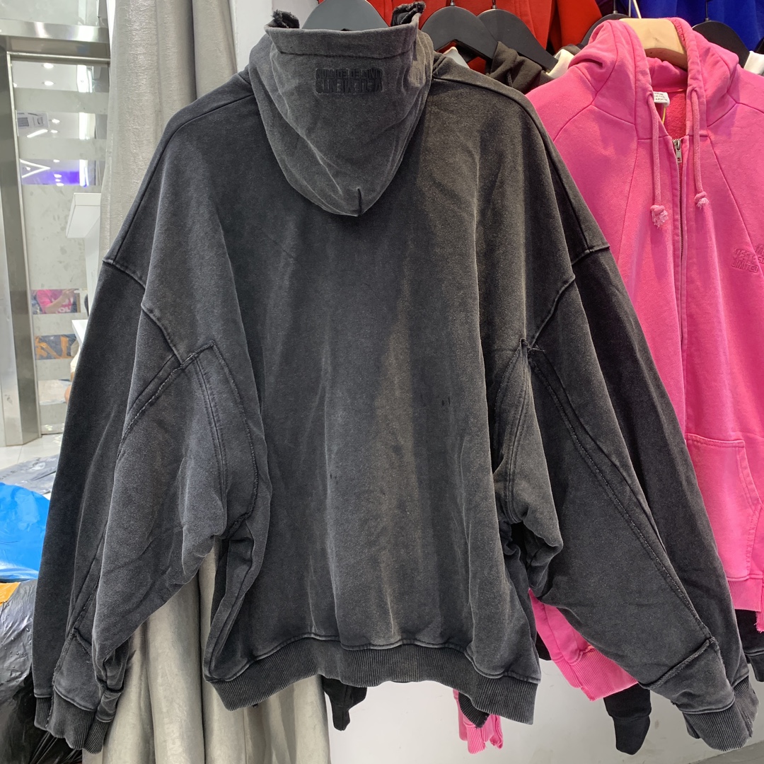 1:1 Top version women men new washing zipper hoodie