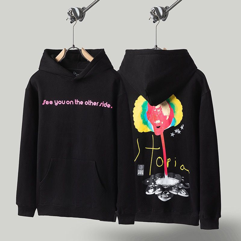 1:1 New brown with colorful print hoodie