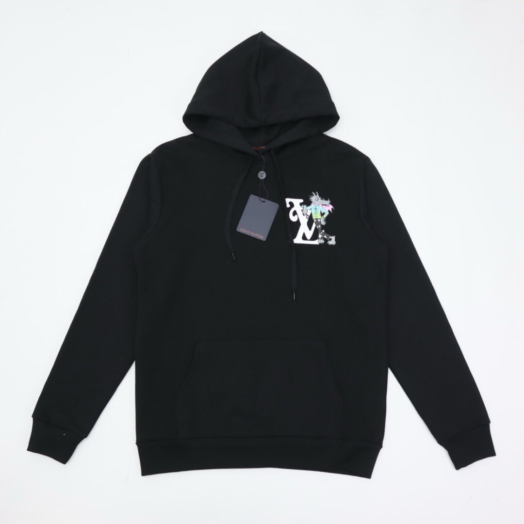 1:1 Version new black white hoodie