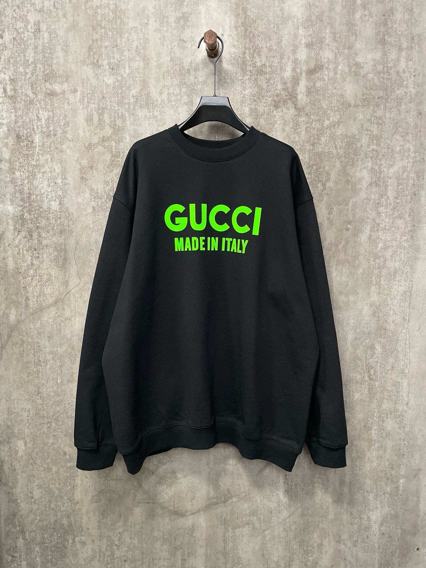 1:1 version new green logo ovrsize crewneck