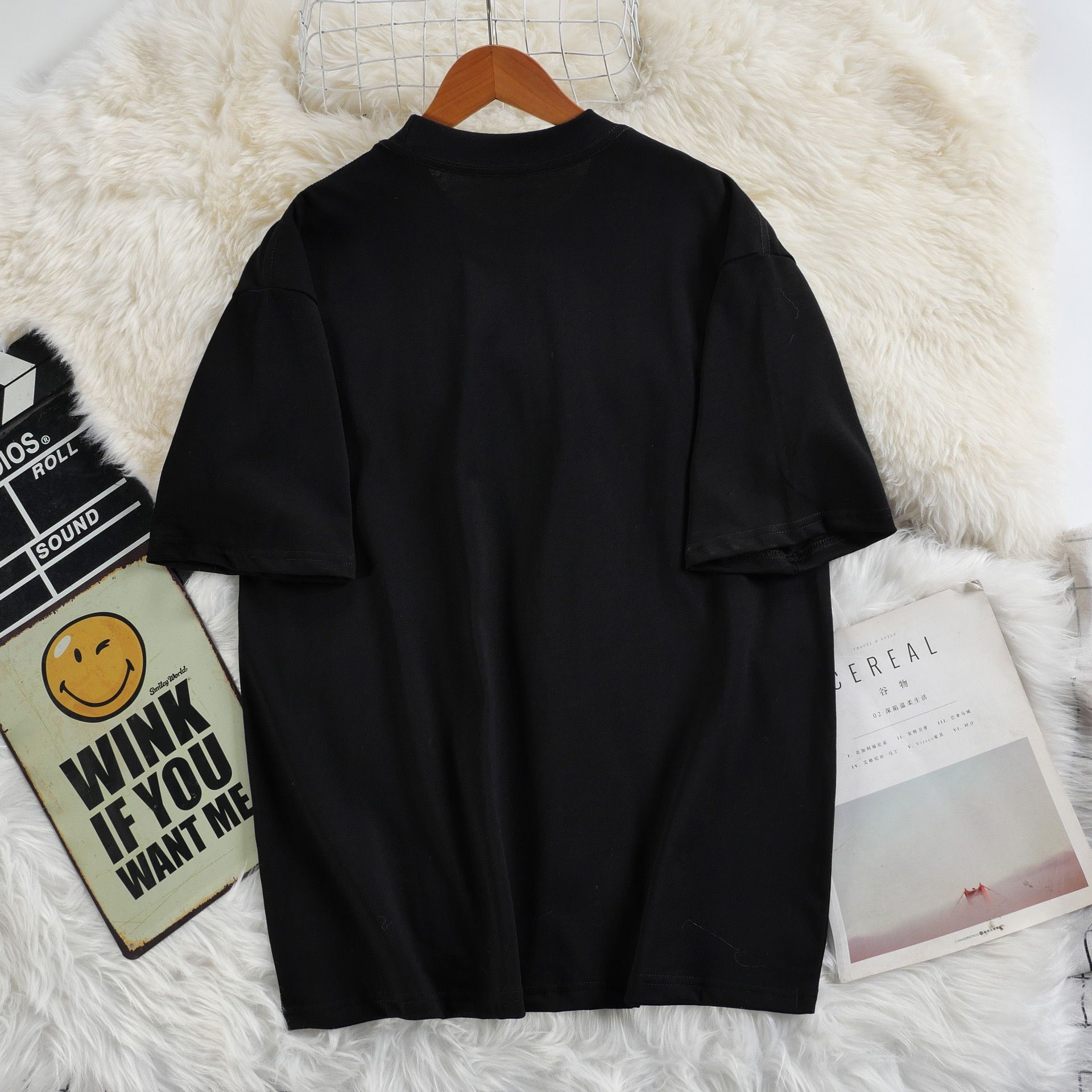 Black wiith blue face tshirt