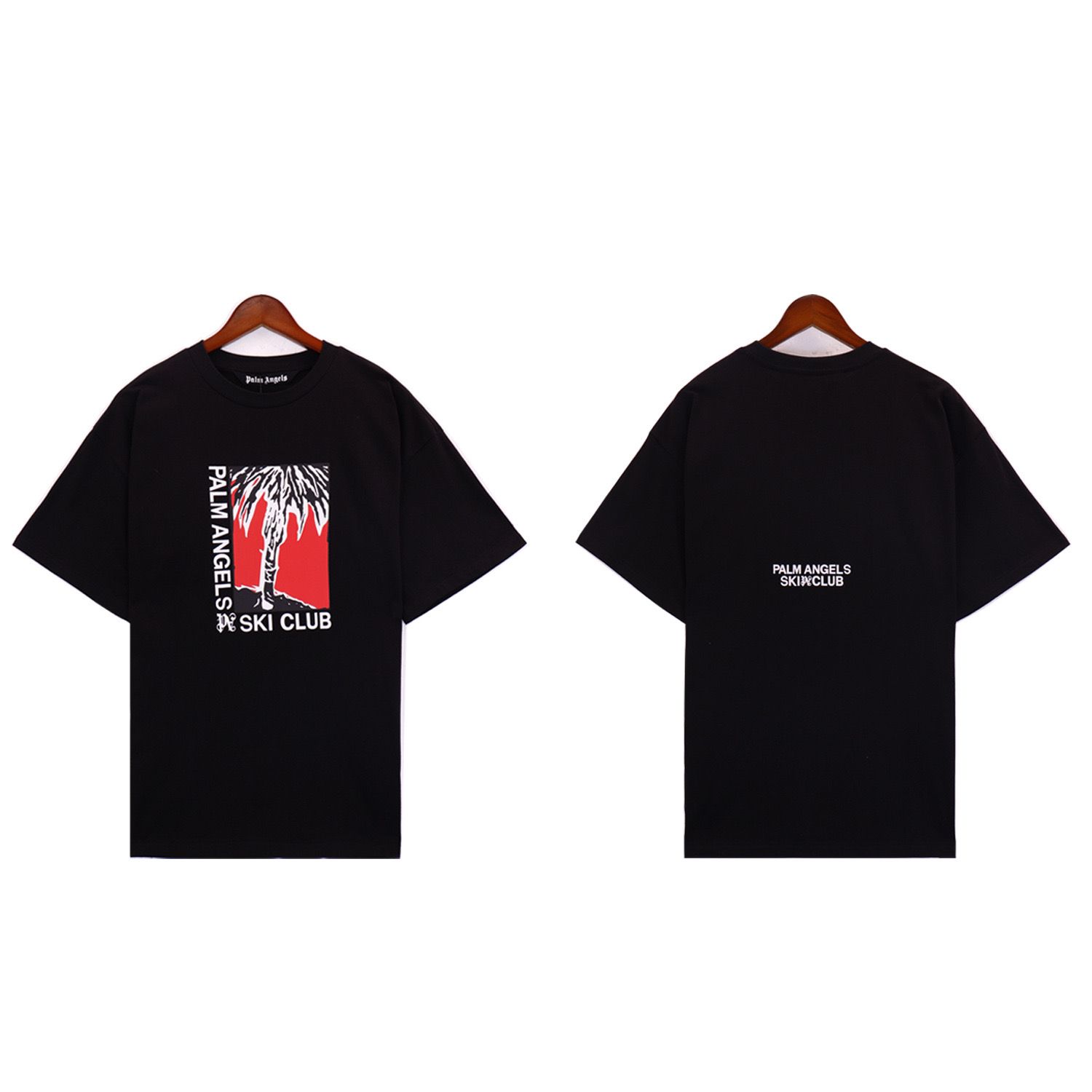 Basic color with red print tshirt