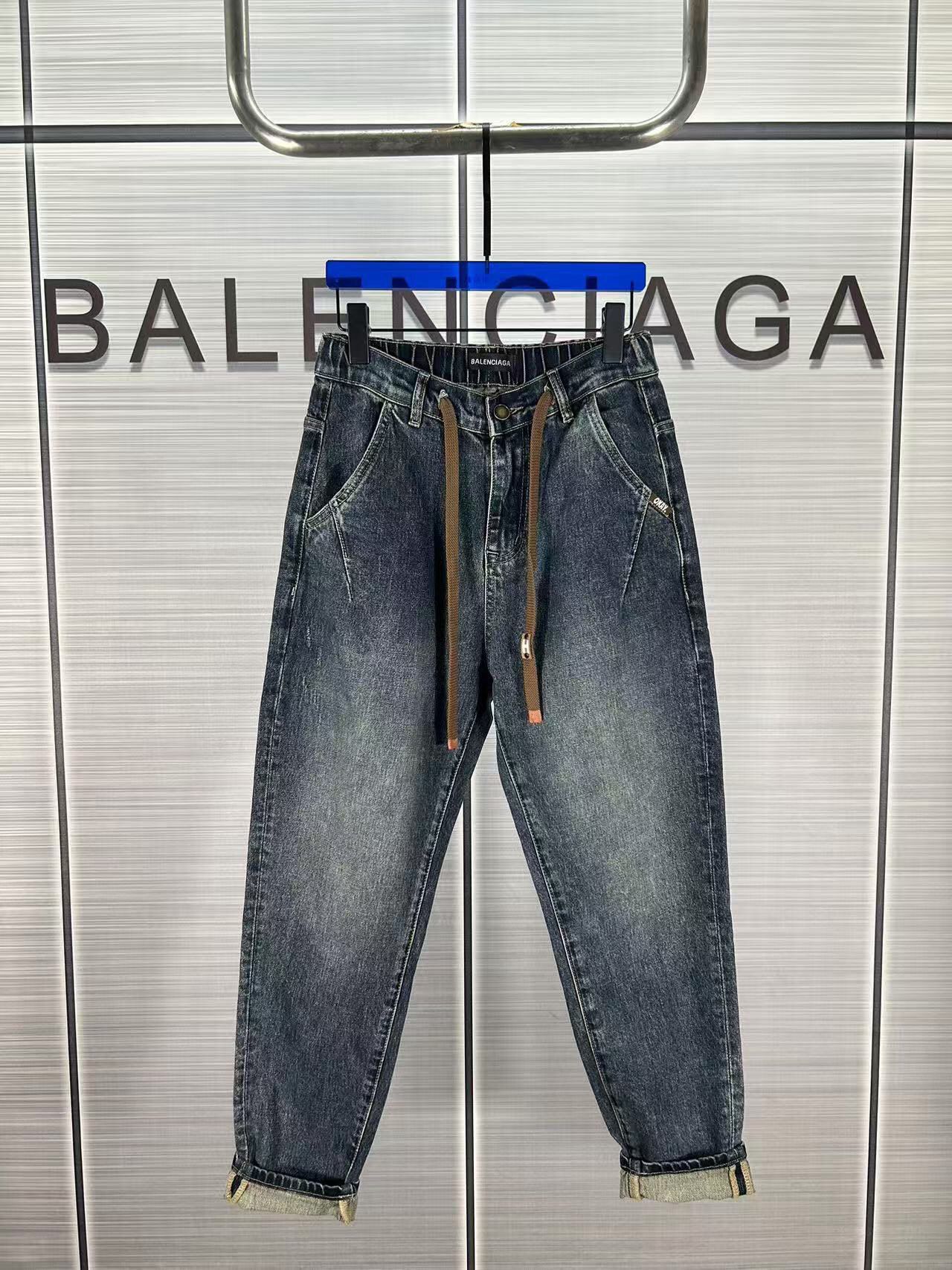 1:1 New dark blue jeans