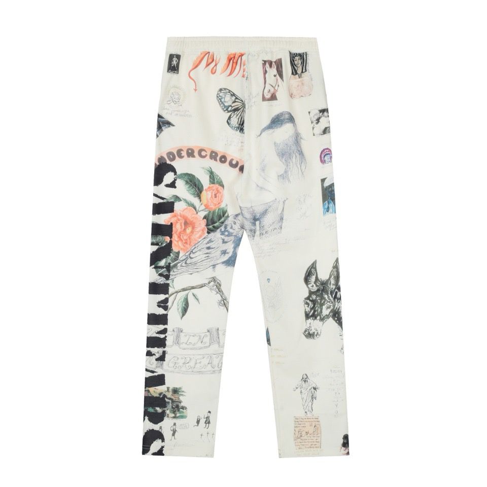 New arrival white with man head print pant