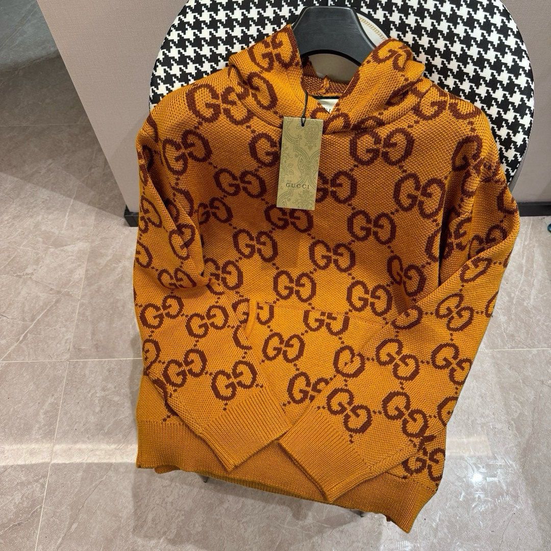 1:1 Version new full logo brown sweater