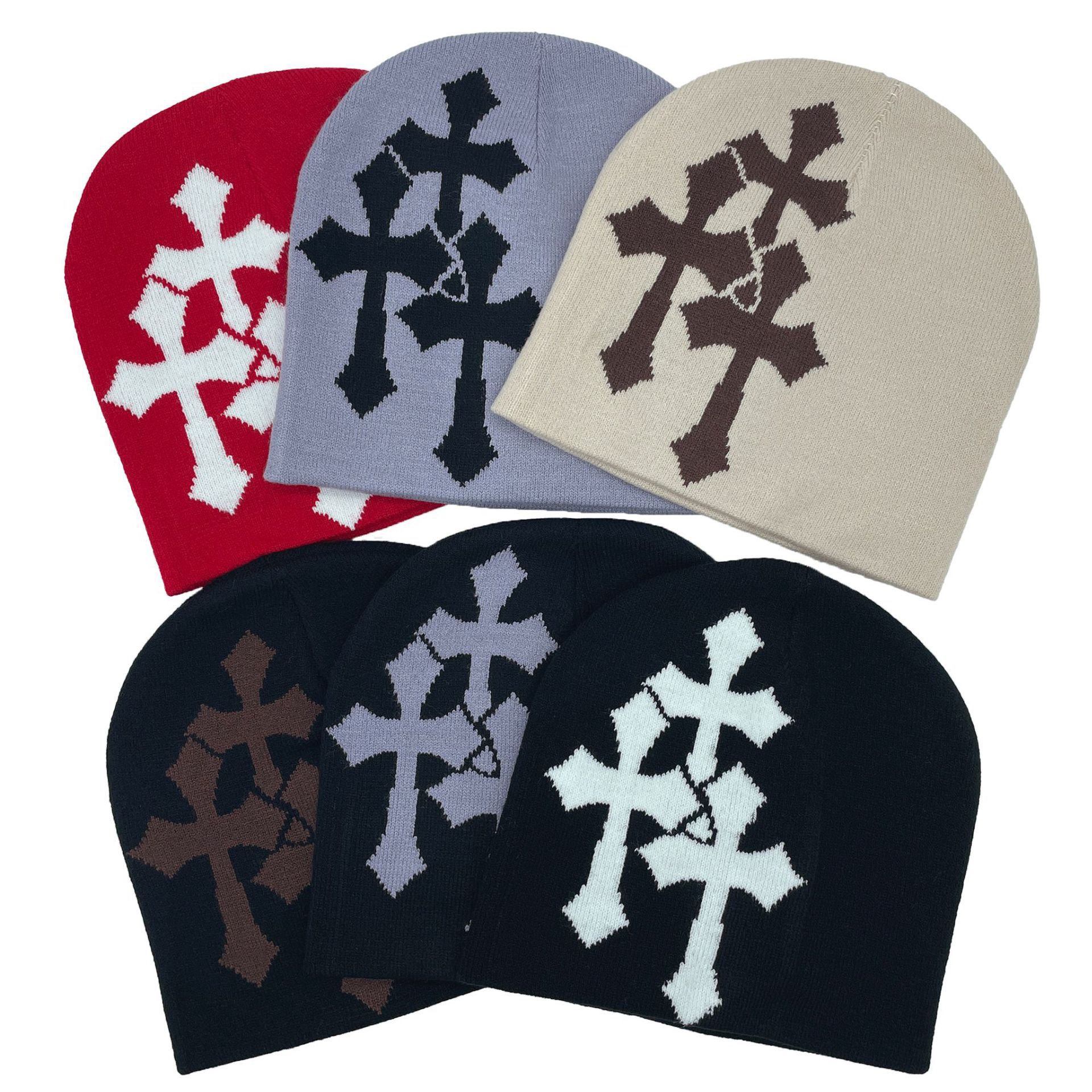 Cross-border fashion joker jacquard knitting beanie