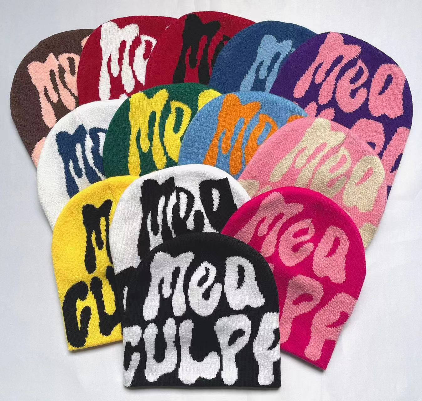 Fashion joker jacquard knitting beanie