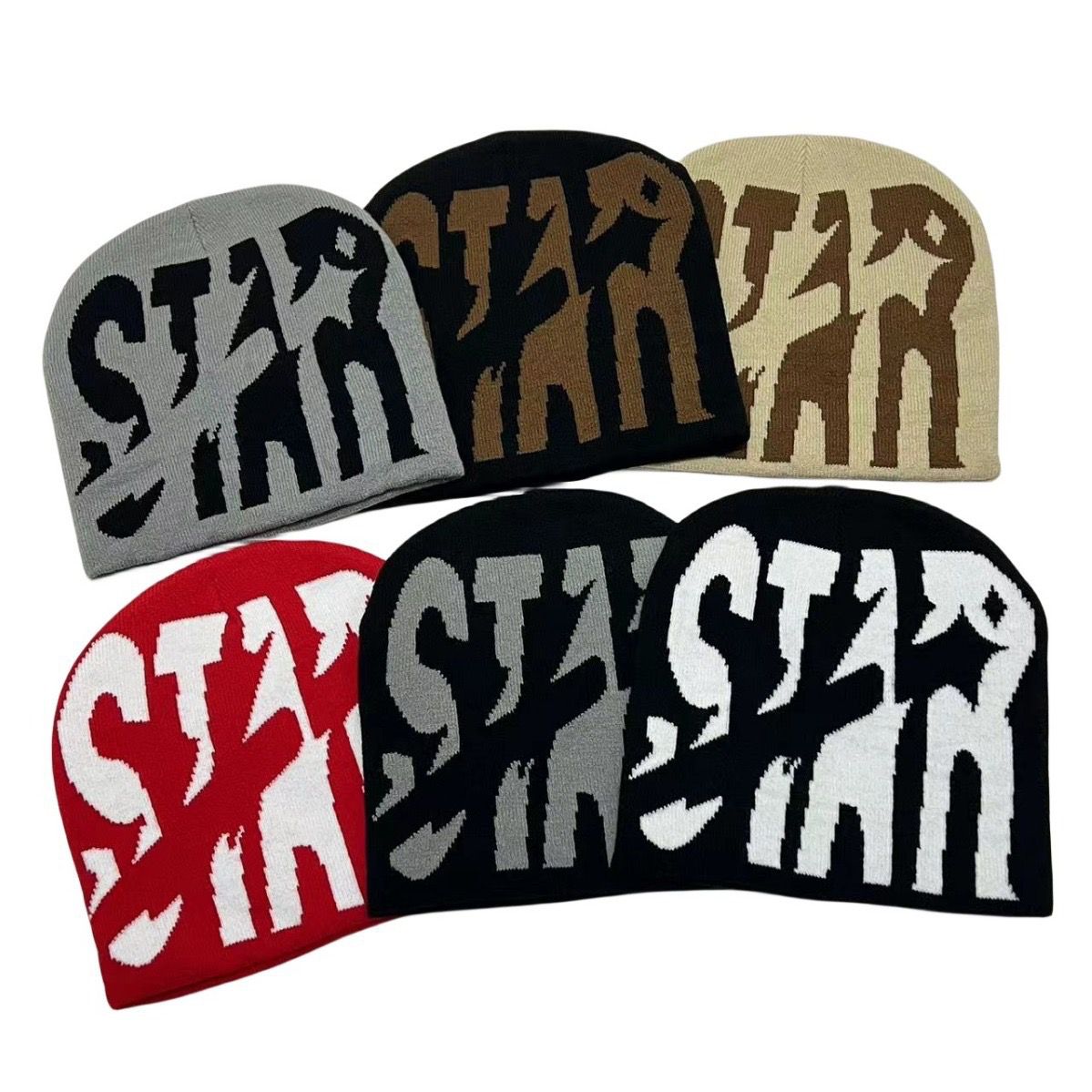 Cross-border fashion joker jacquard knitting beanie