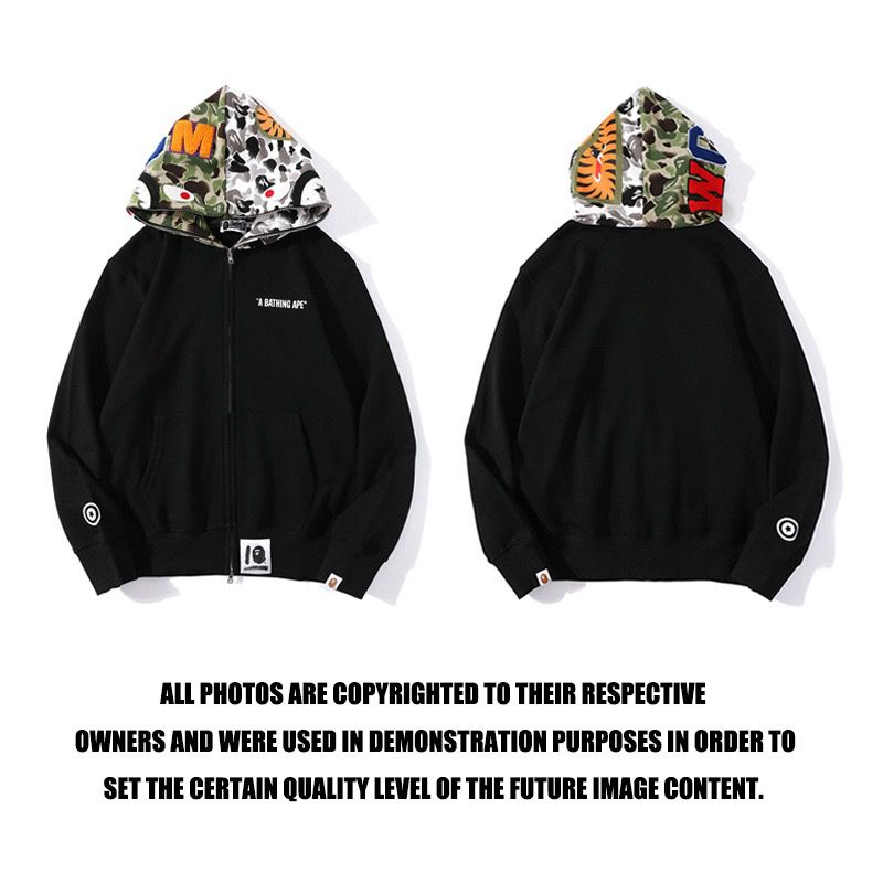 New arrival all black with camo hoodie