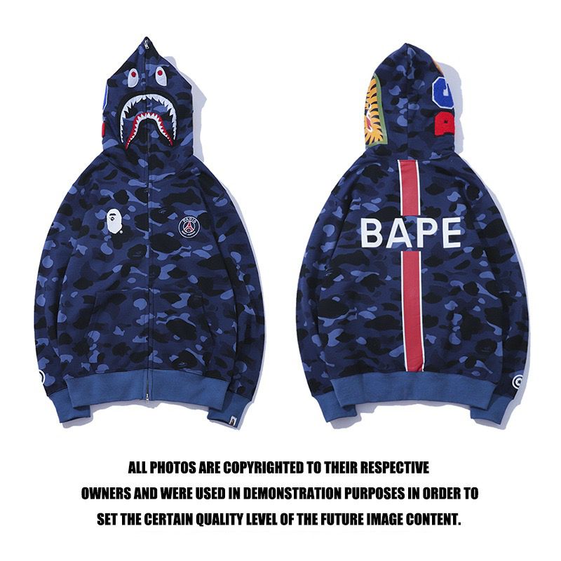 New arrival blue camo zipper hoodie
