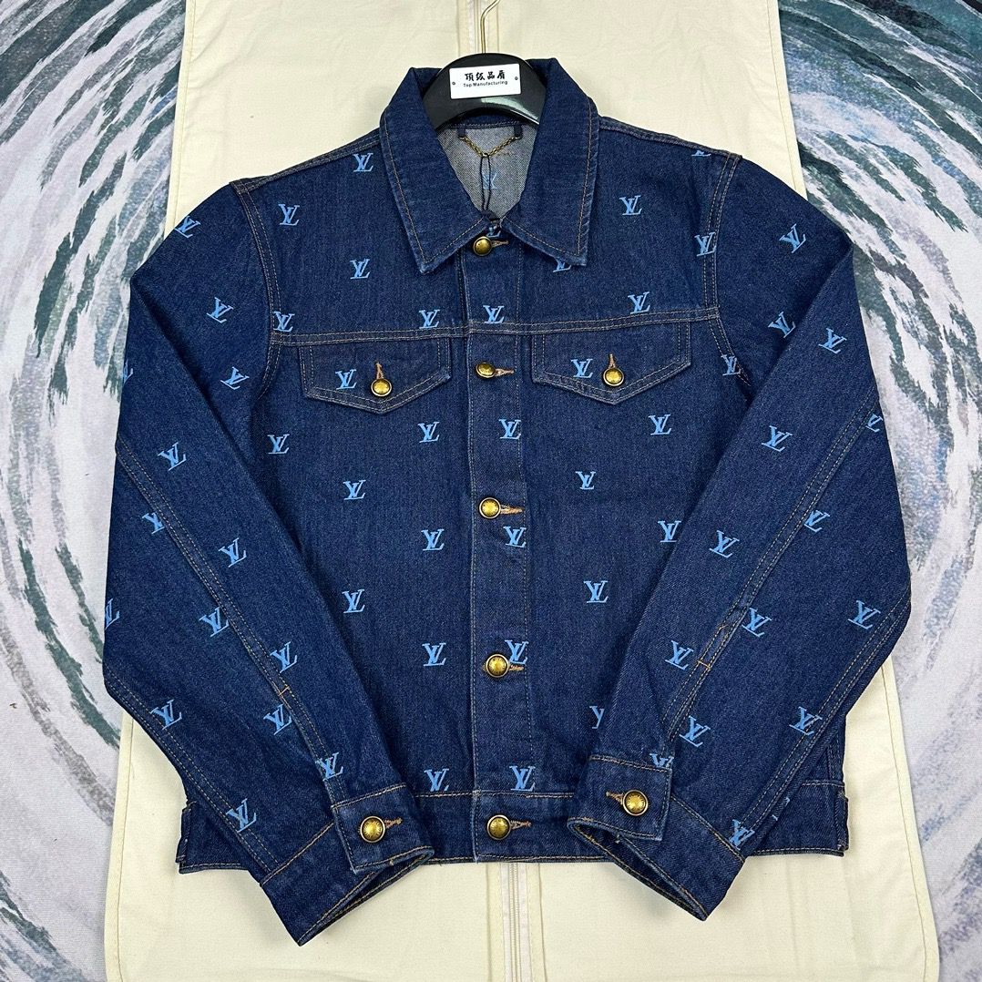1:1 Version new arrival full logo denim jacket