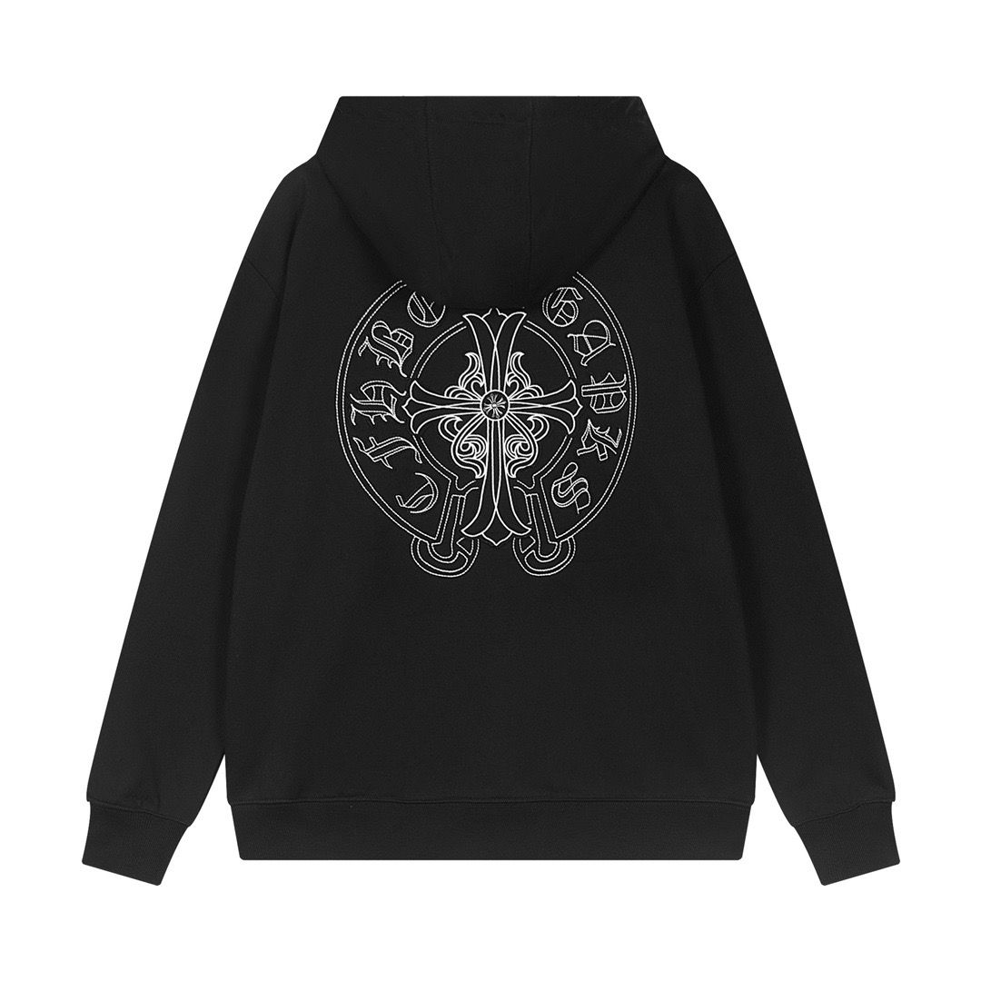 1:1 Version new black zipper hoodie
