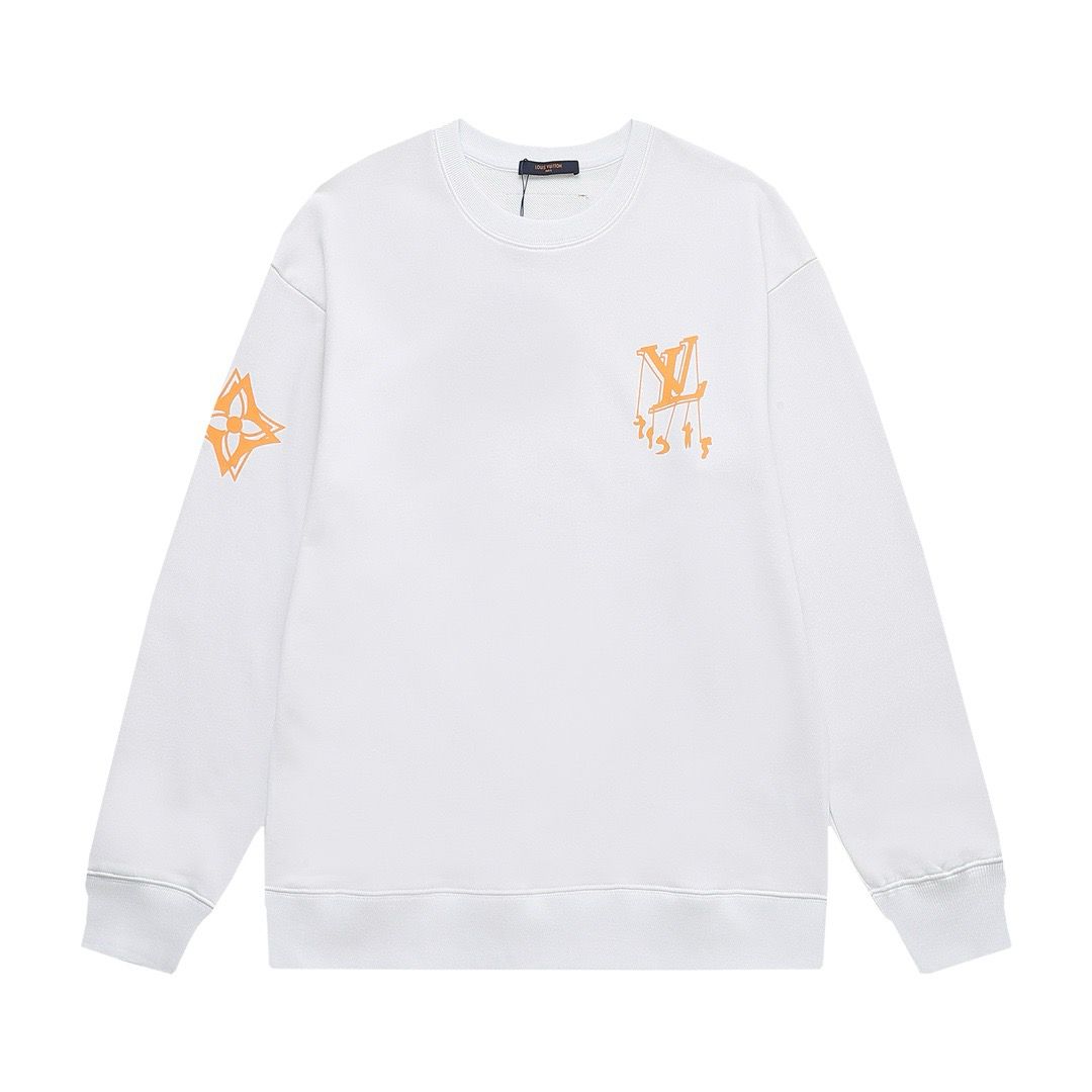 1:1 New white black crewneck