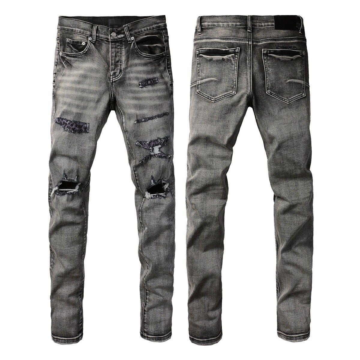 No.9068 smoky ripped jeans