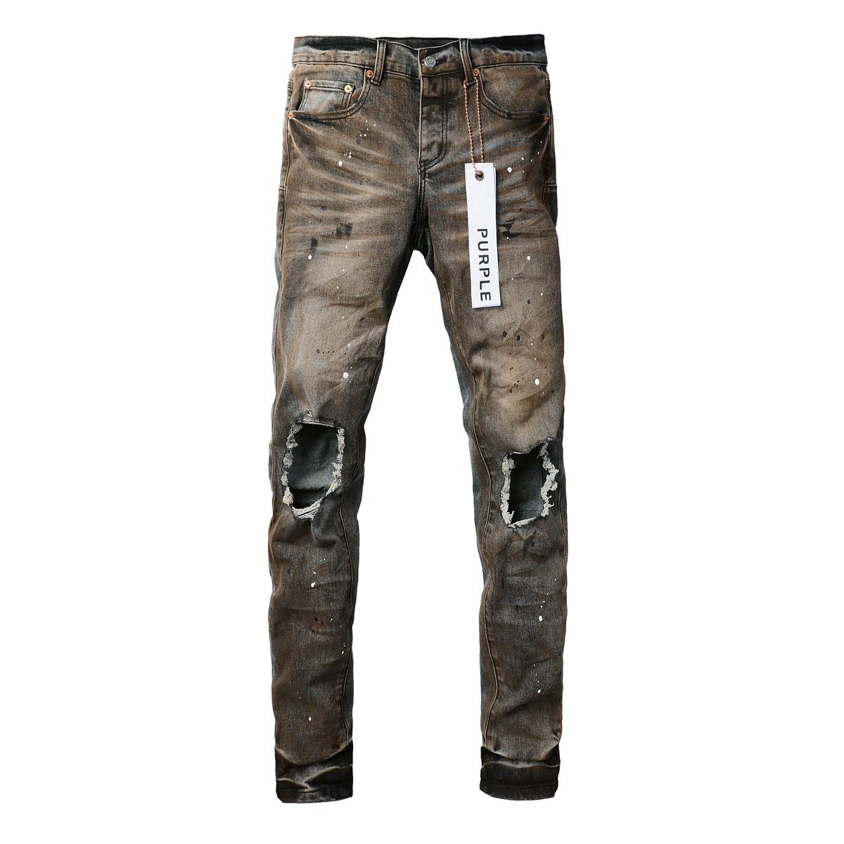 9031 double color ripped jeans