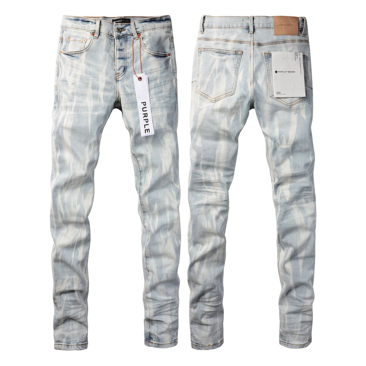 9017 Blue with white stripes jeans