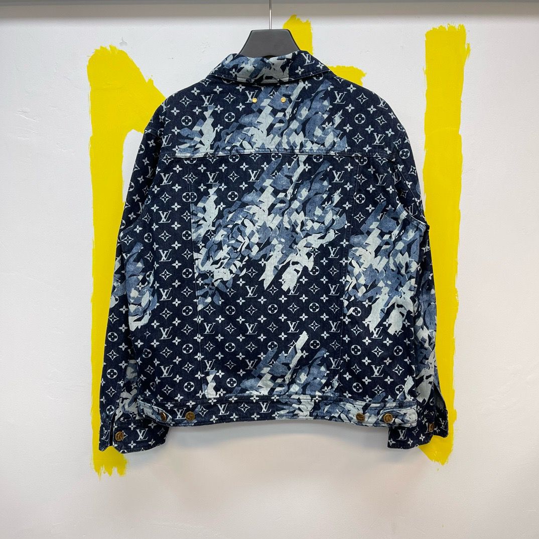 1:1 New arrival full logo print denim jacket