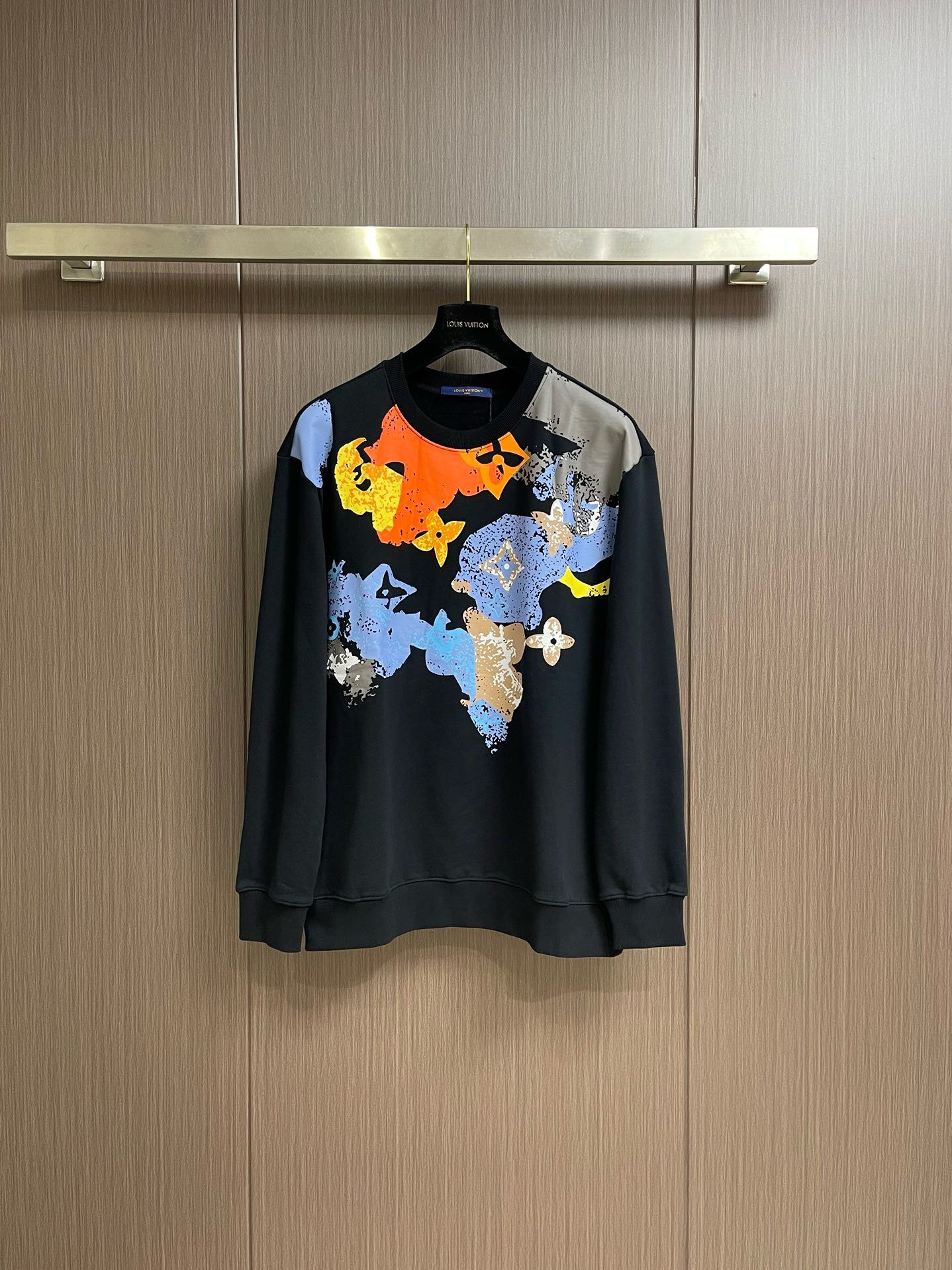 New arrival color print crewneck