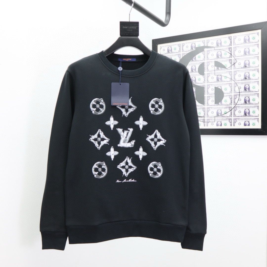 New arrival black white crewneck