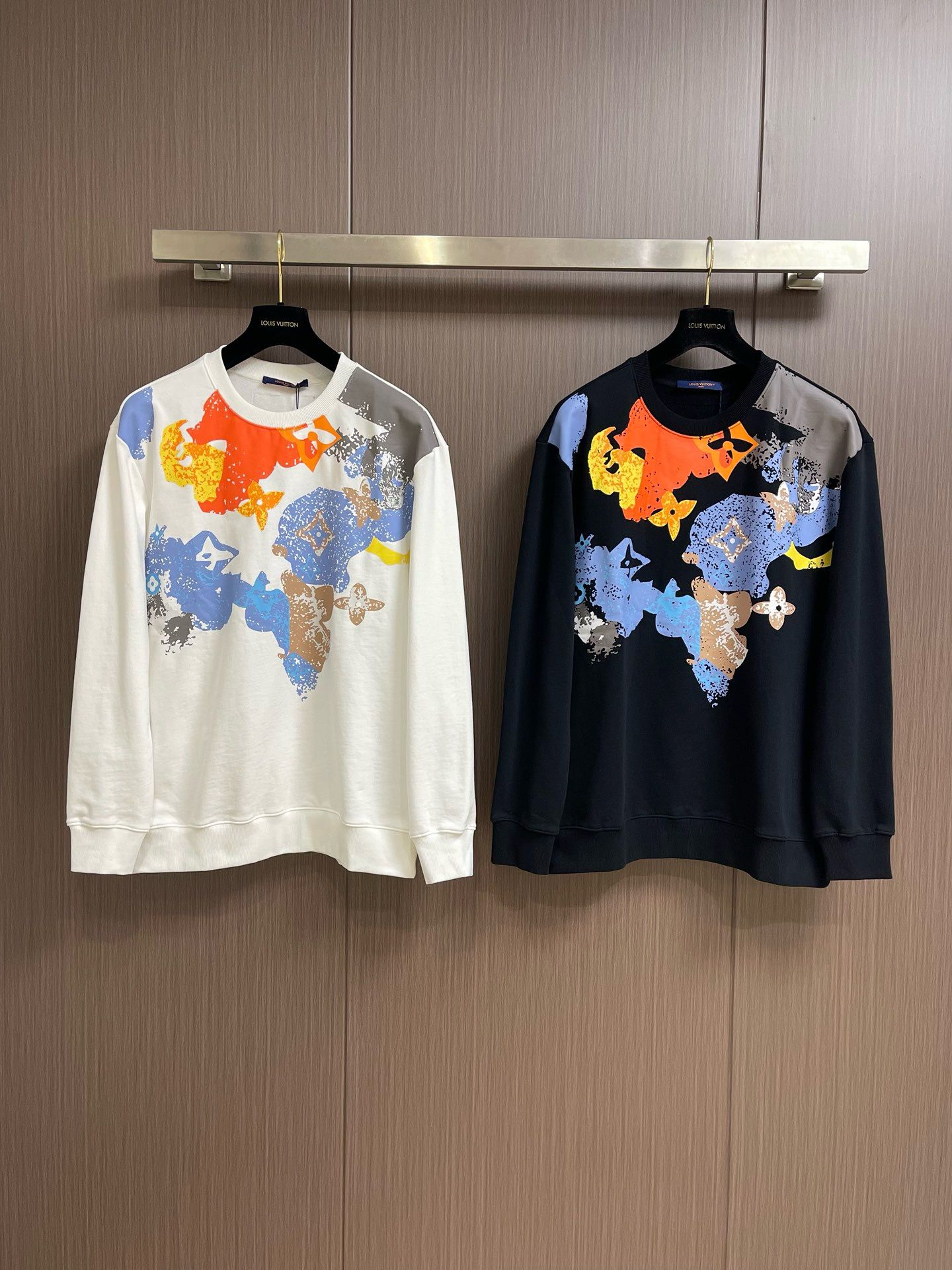 New arrival color print crewneck