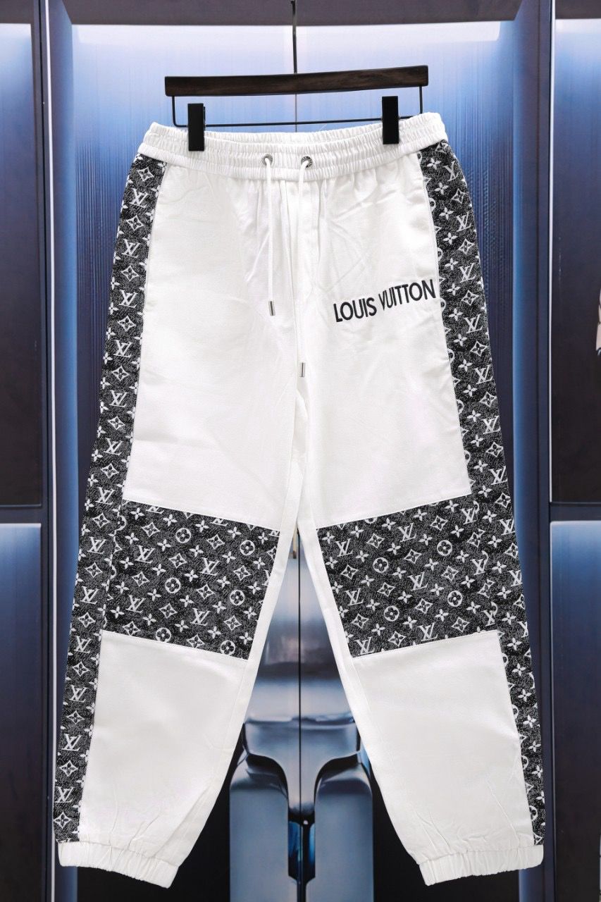 New black white splicing pant