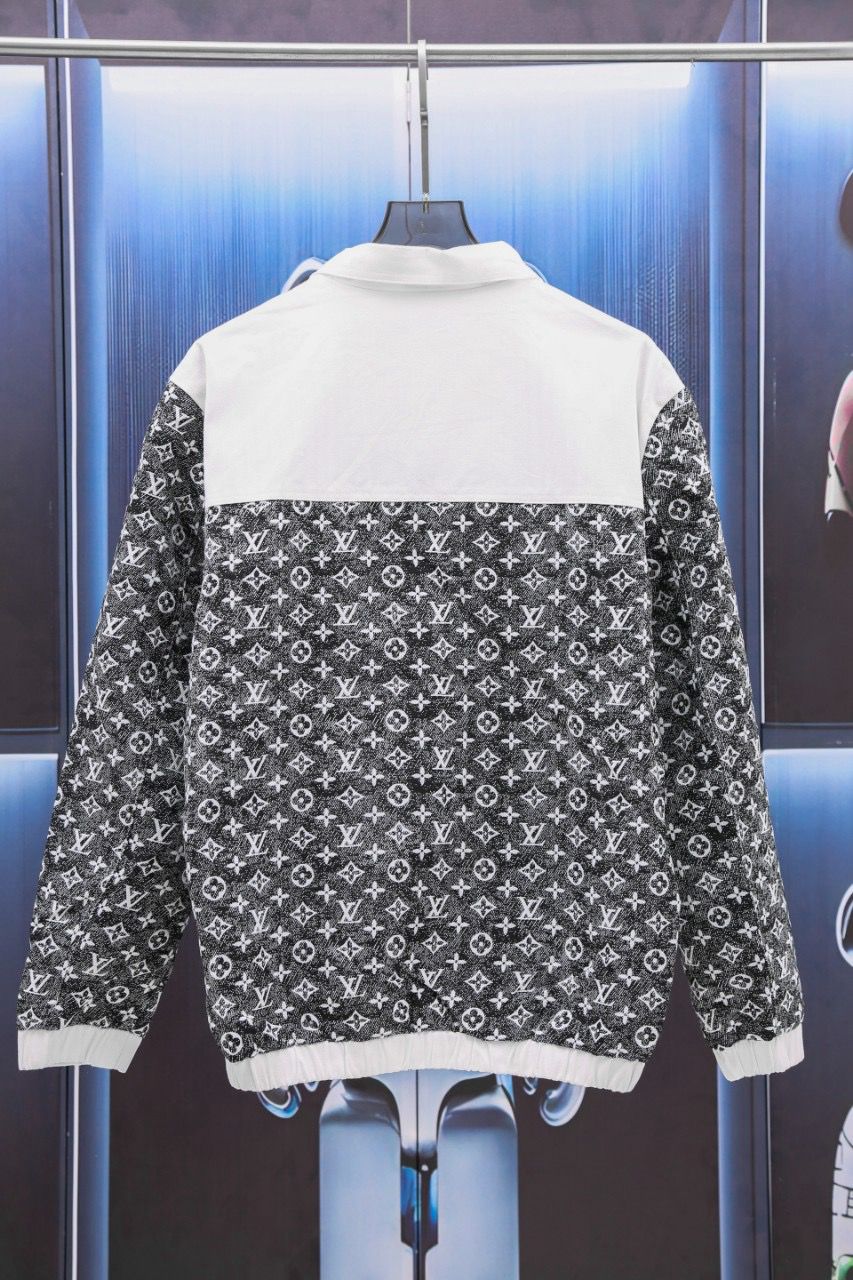 New splicing black white jacket