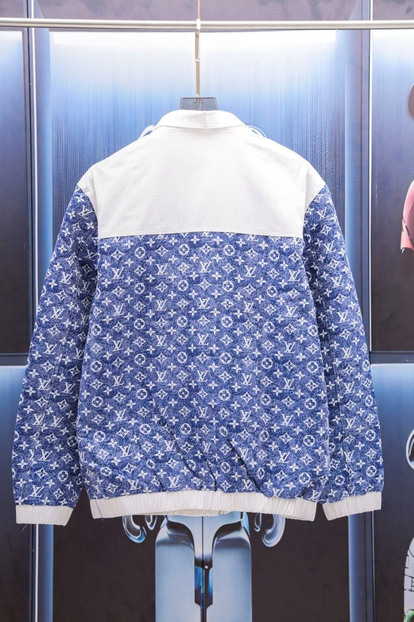 New arrival blue white splicing jacket