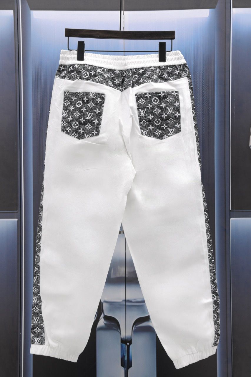 New black white splicing pant
