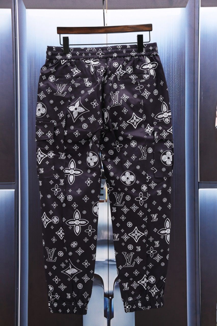 New full logo black and white pant