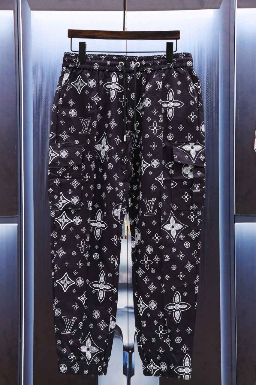 New full logo black and white pant