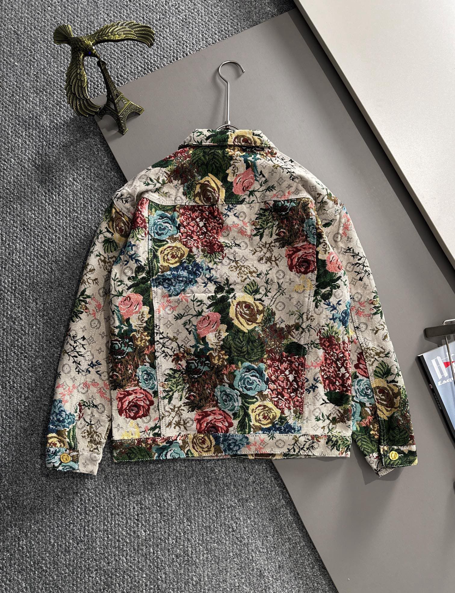 1:1 new arrival flower denim jacket