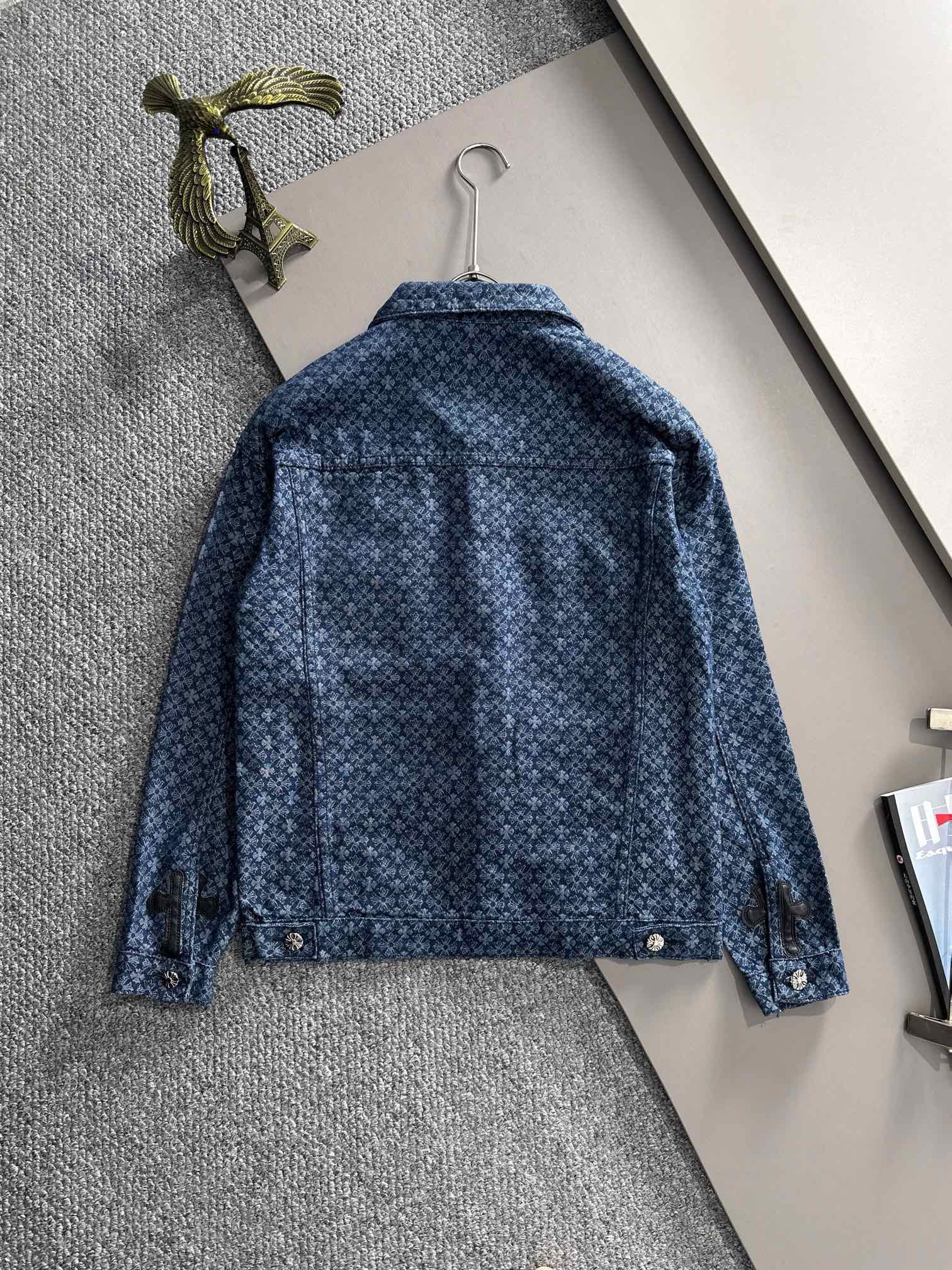 1:1 New dark blue full logo jacket