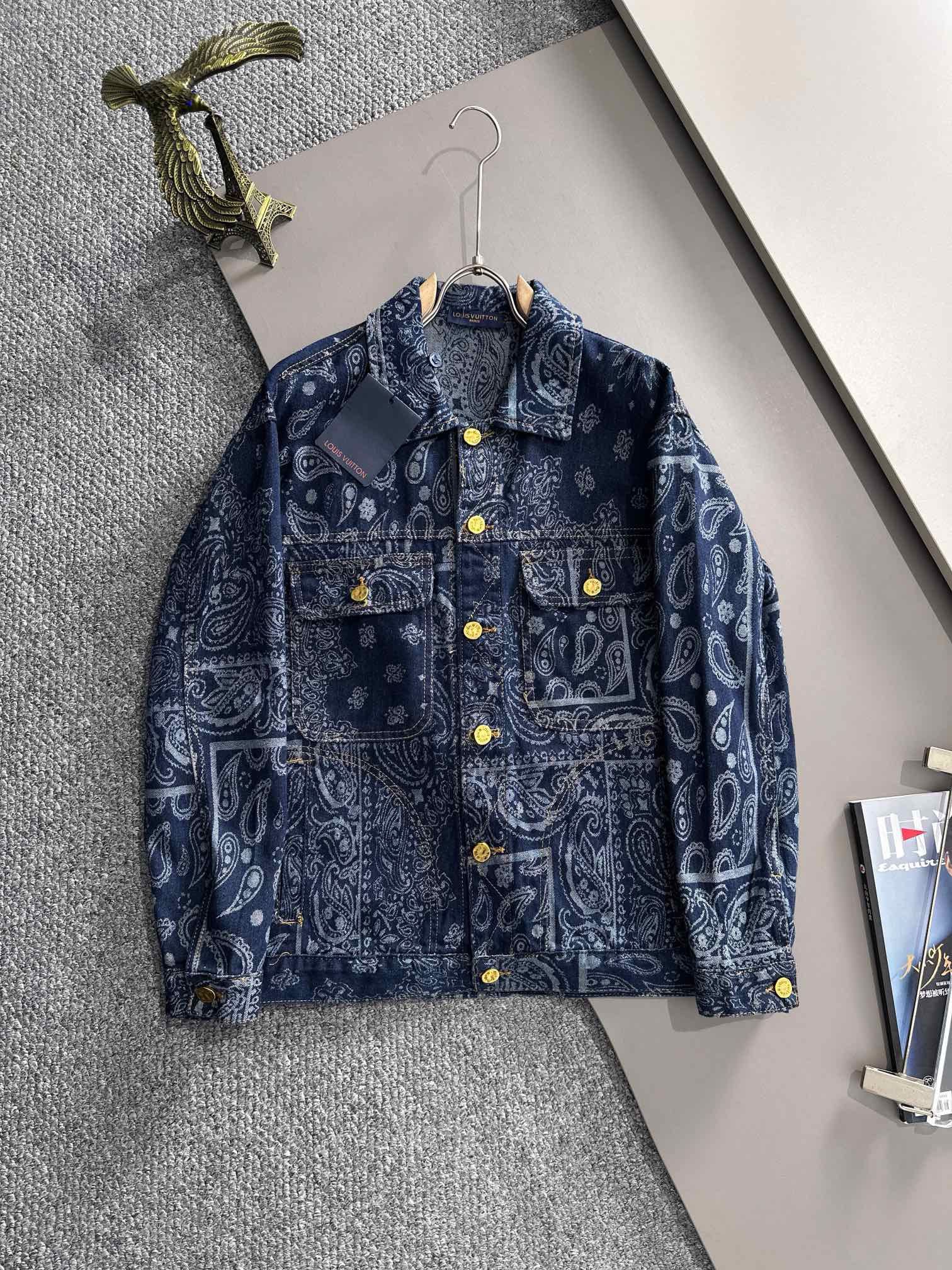1:1 New dark blue denim jacket