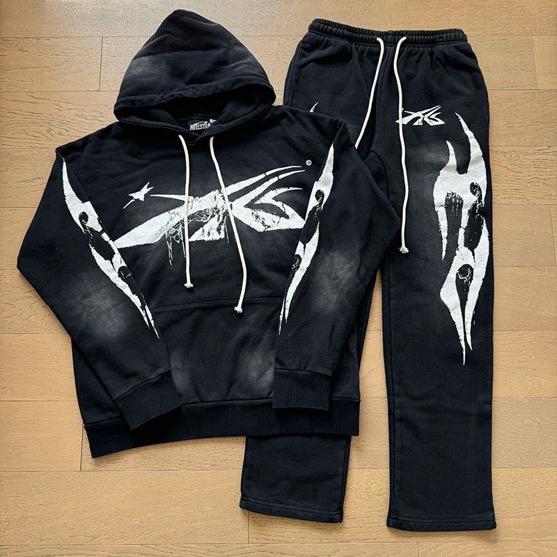 New arrival washing black tracksuit