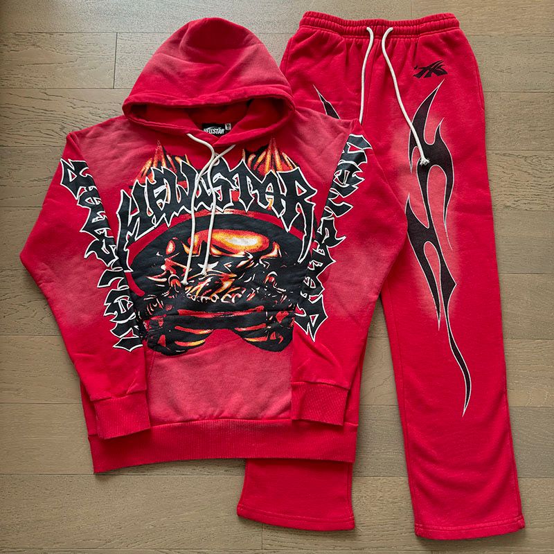 New arrival washing red tracksuit